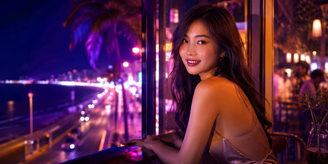 Người dùng ngồi uống cà phê tại Phan Thiết, kiểm tra mã voucher casino trên điện thoại